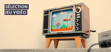 jeu Mario sur téléviseur en légo 